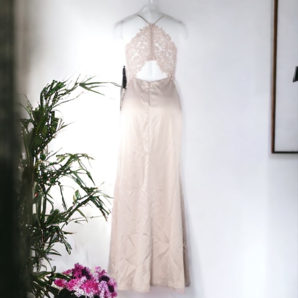 Elegant Sequin Hearts Cream Formal Dress - Picture 9 of 13